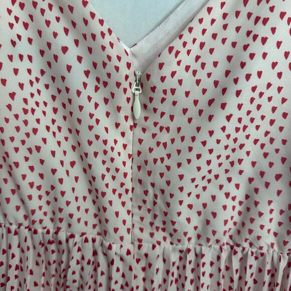 NWOT Eloquii pleated cold shoulder with hearts dress plus size 16 - Picture 5 of 11
